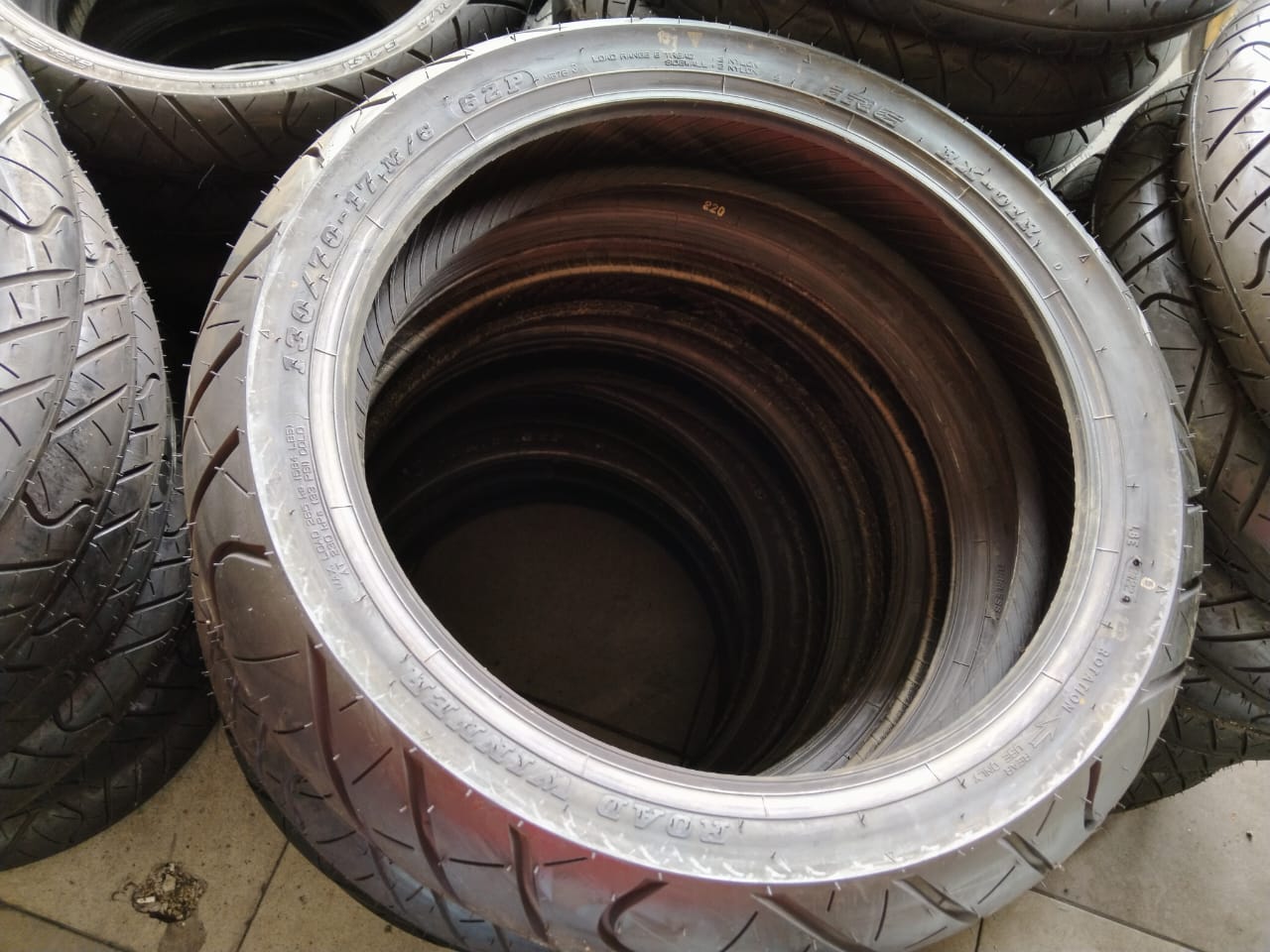 IRC TYRE 140/70-17 130/70-17 RX01R TUBELESS 2ND HAND TYRE R15 MT25 ...
