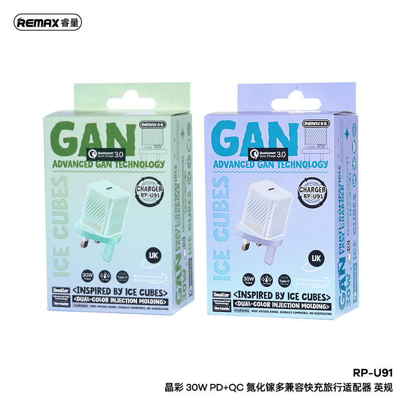 REMAX RP-U91 GAN 30W PD TYPE-C FAST CHARGER | Shopee Malaysia