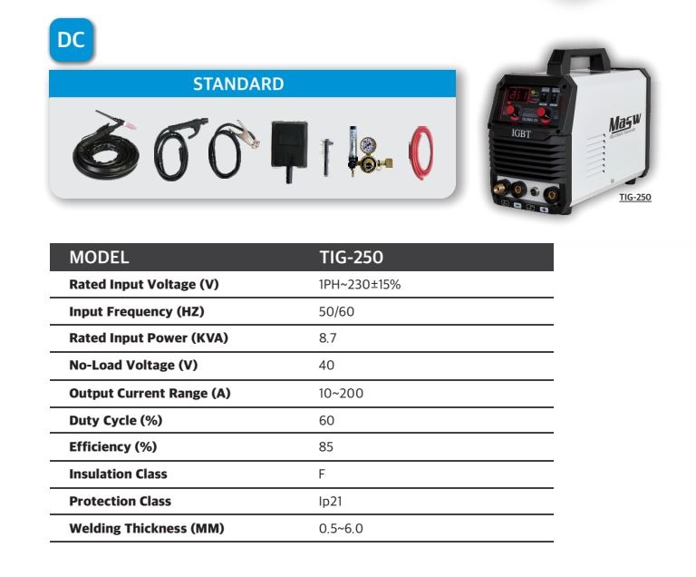 MASW TIG250 TIG WELDING MACHINE | Shopee Malaysia