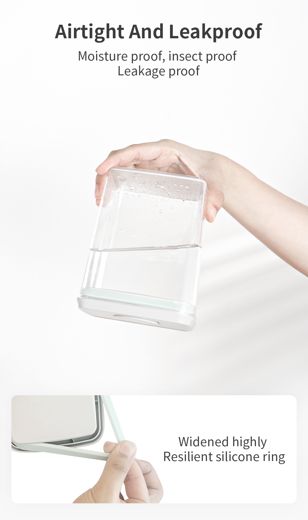 【New Famliy Set】Simplus Set of 3 One-button Press Airtight Food Storage ...
