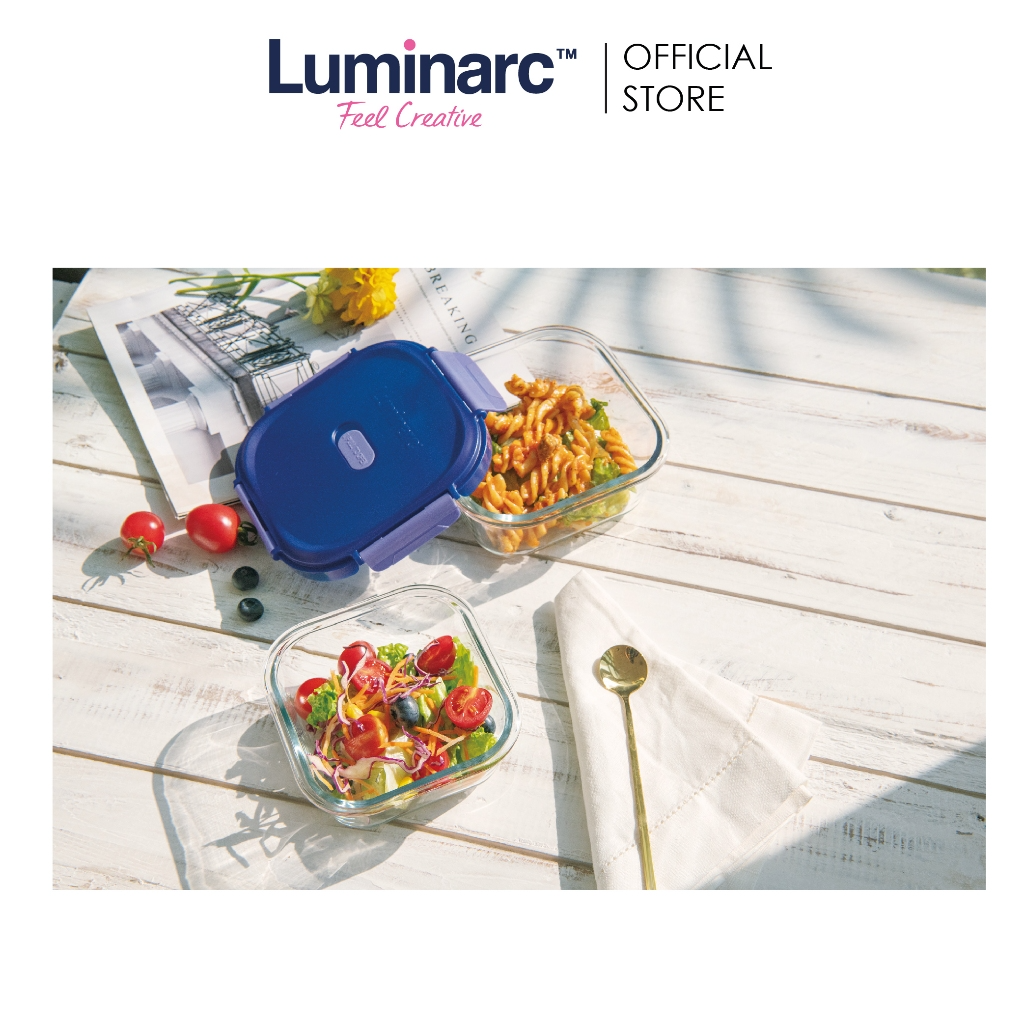 Luminarc Pure Food Storage Box Putina Rect - (1040ML) [Model: V6450 ...