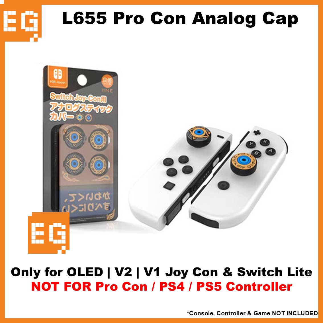 IINE Switch OLED Thumb Grip Analog Cap Game Card Storage Pro Con PS4 ...