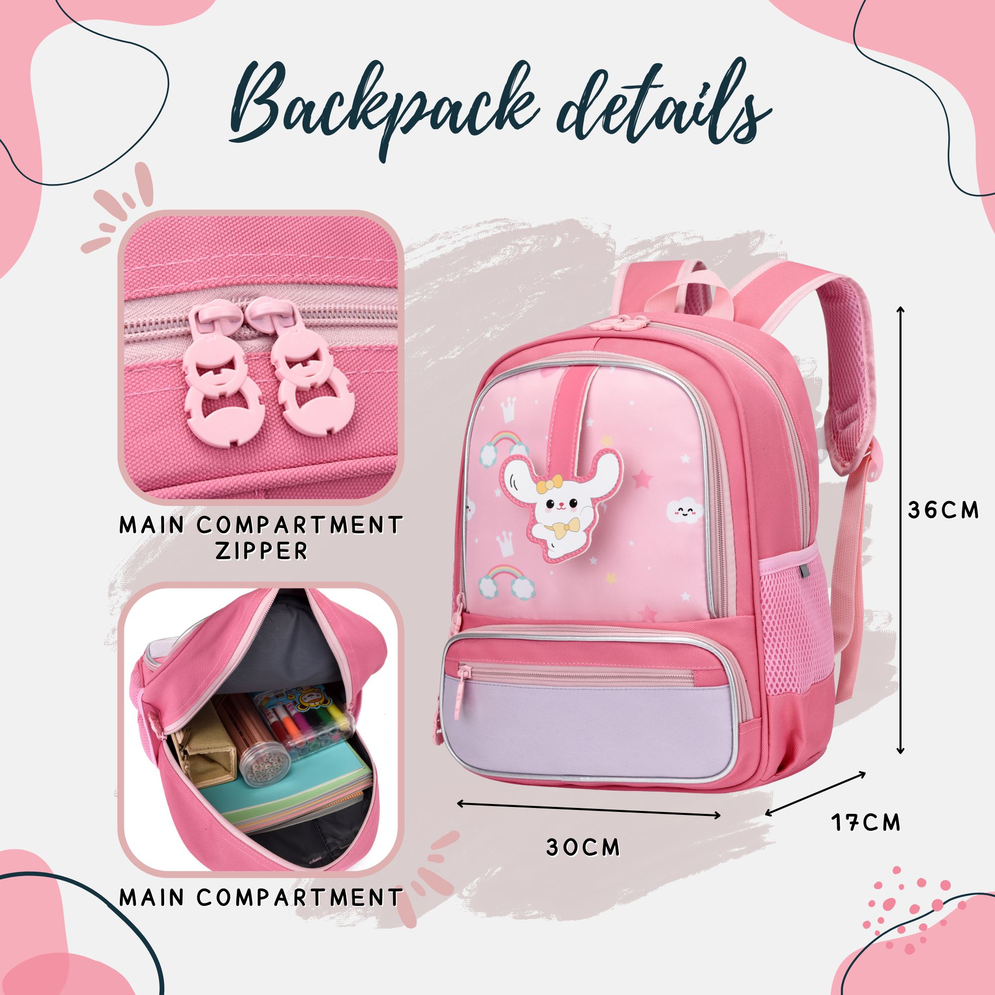 Kids Tadika Backpack / 3-6 Tahun / 36cm / Kindergarten / 15009 Cartoon ...