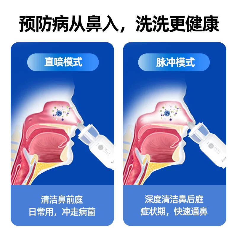 FREE30 pack of salt NASAL Nose Cleaner Electric Neti Pot for Nasal ...