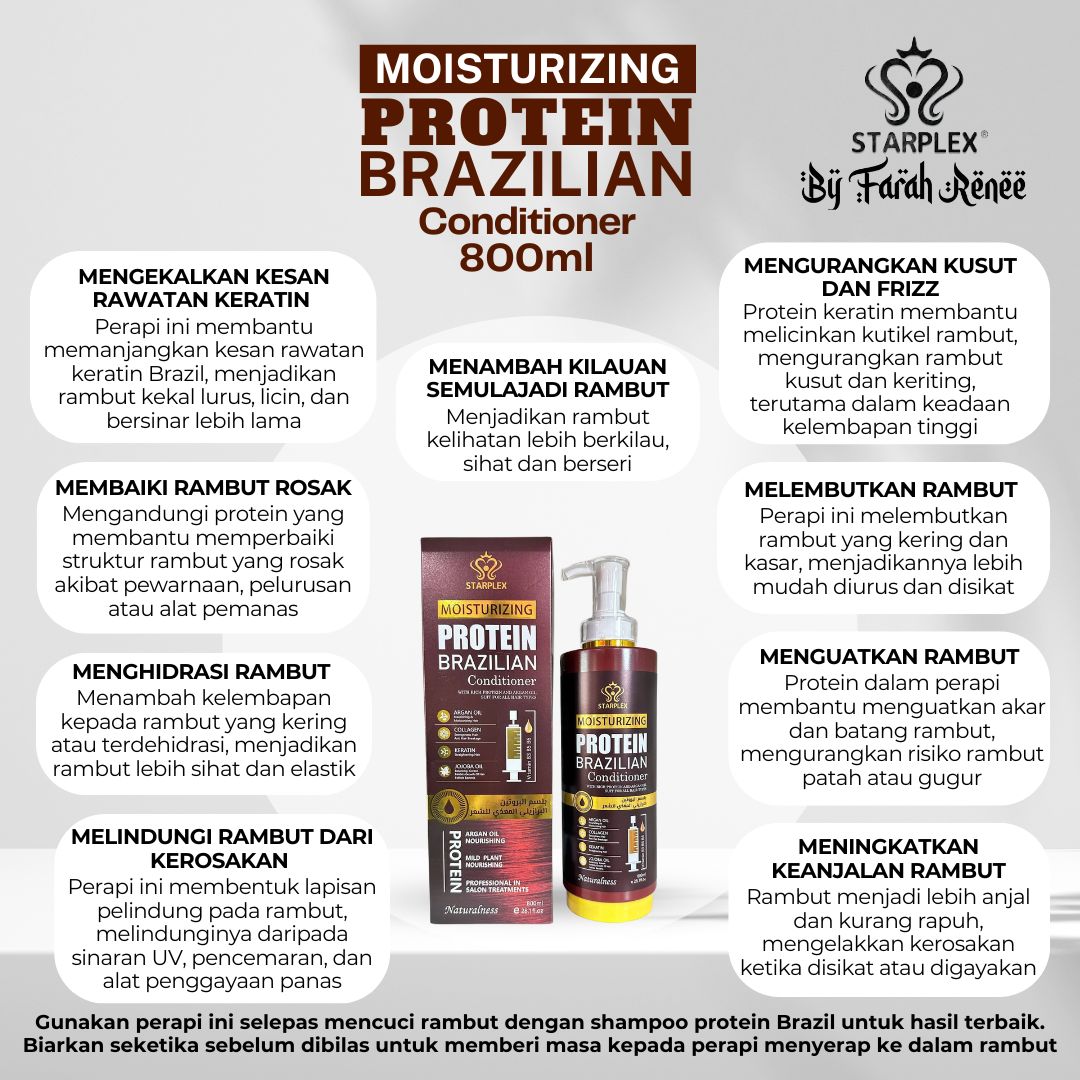 Starplex Shampoo Brazilian Keratin Hair Protein Treatment Rambut Lurus ...