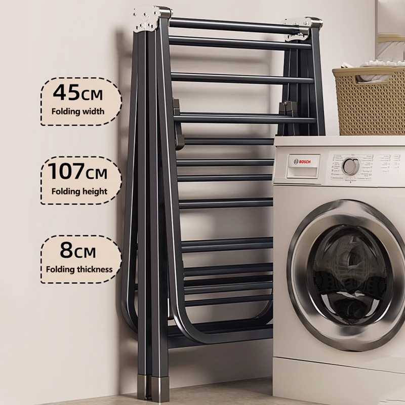 GSlife Foldable Clothes Drying Rack with Wheel Heavy Duty Outdoor Rak ...