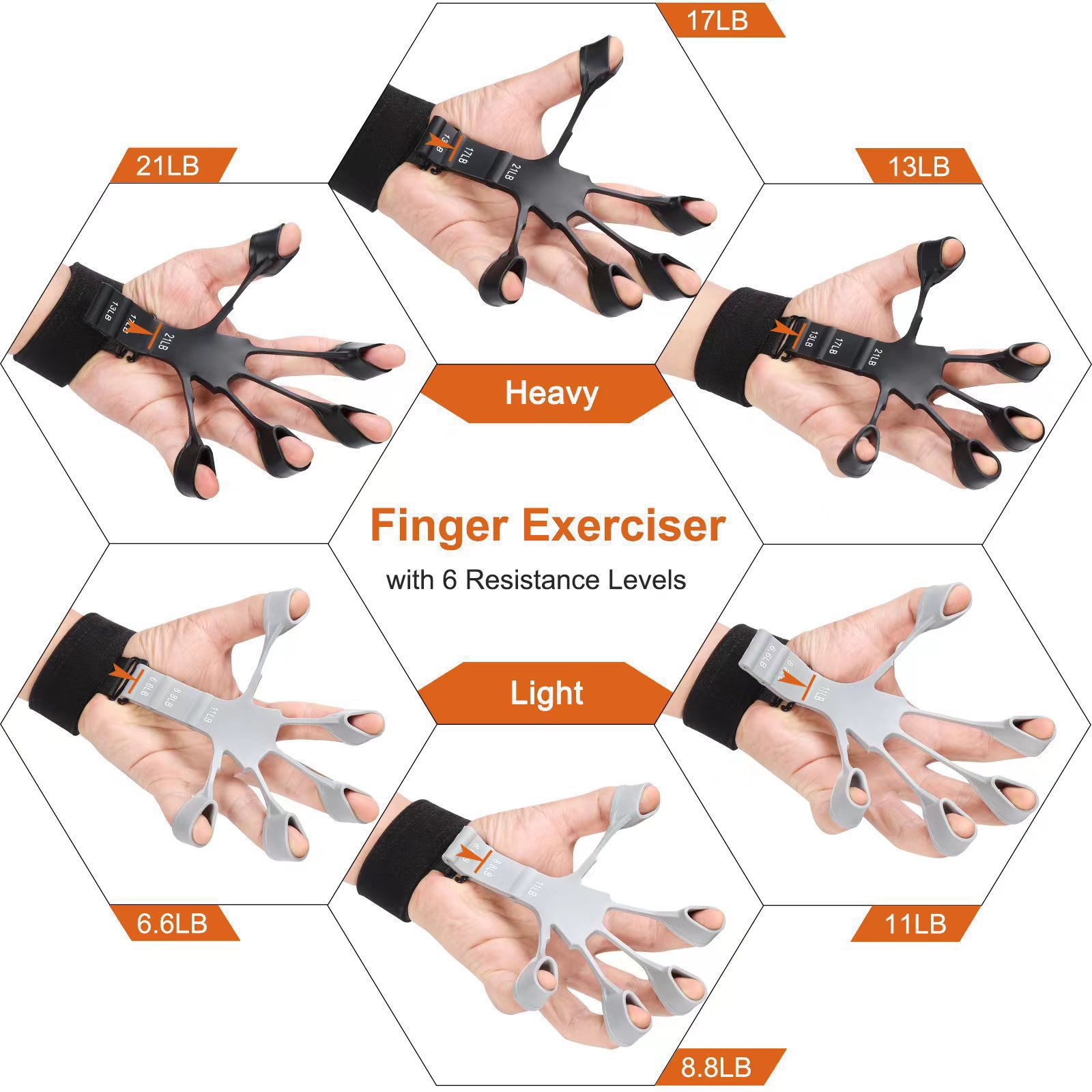 Silicone Finger Trainer Rehabilitation Wrist Exercise Ring Hand Rehab ...