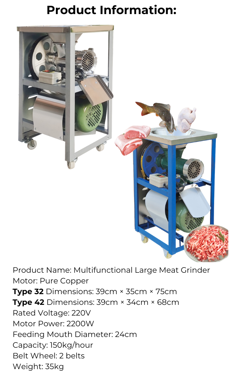Commercial Electric Meat Grinder and Bone Crusher - Large Power Machine ...