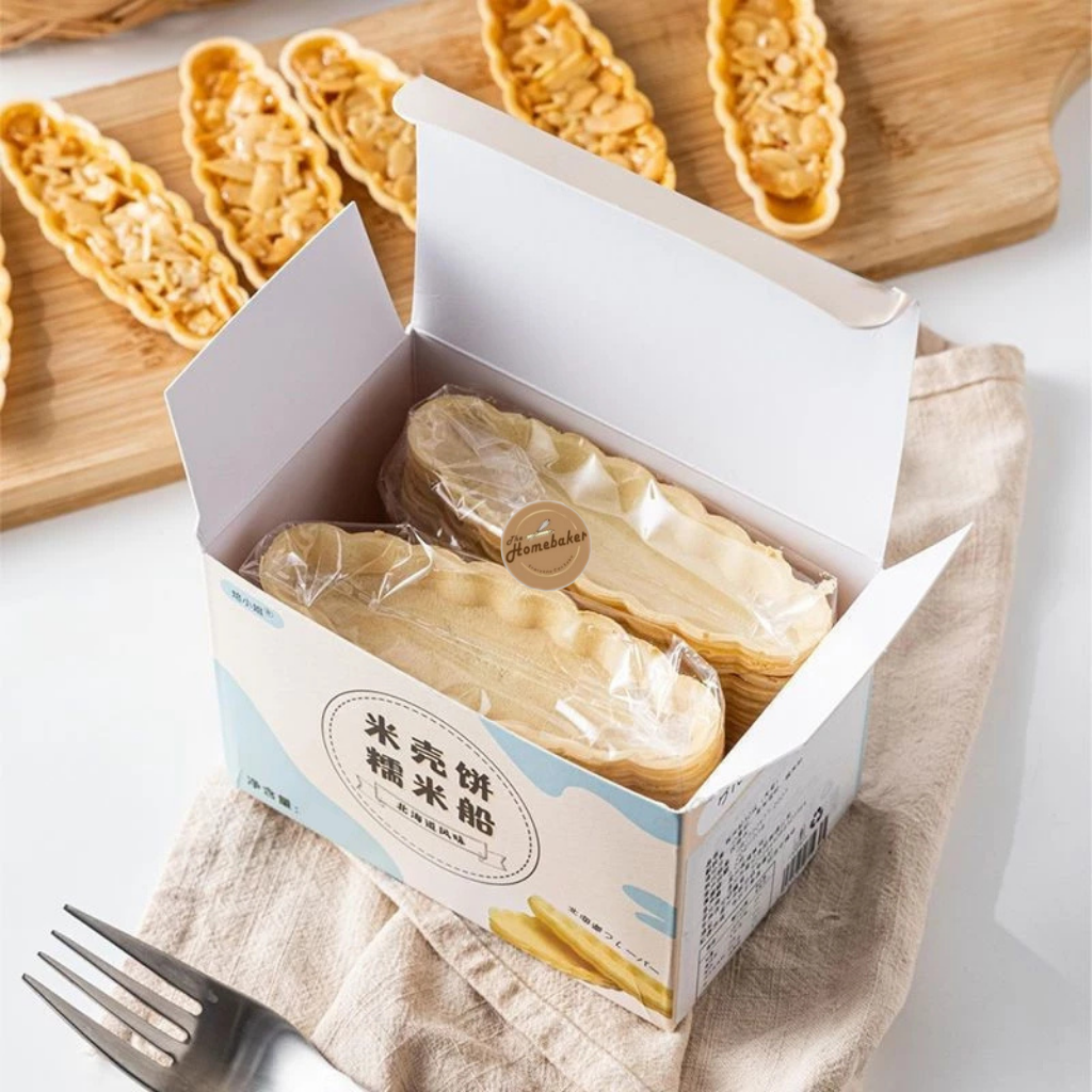 30PCS GLUTINOUS RICE BOAT BISCUIT SHELL 35G / SAKURA BISCUIT SHELL 28G ...