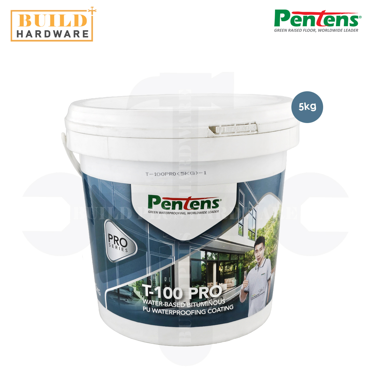 PENTENS T-100 PRO 5kg Water-Based Bituminous PU Waterproofing Coating ...