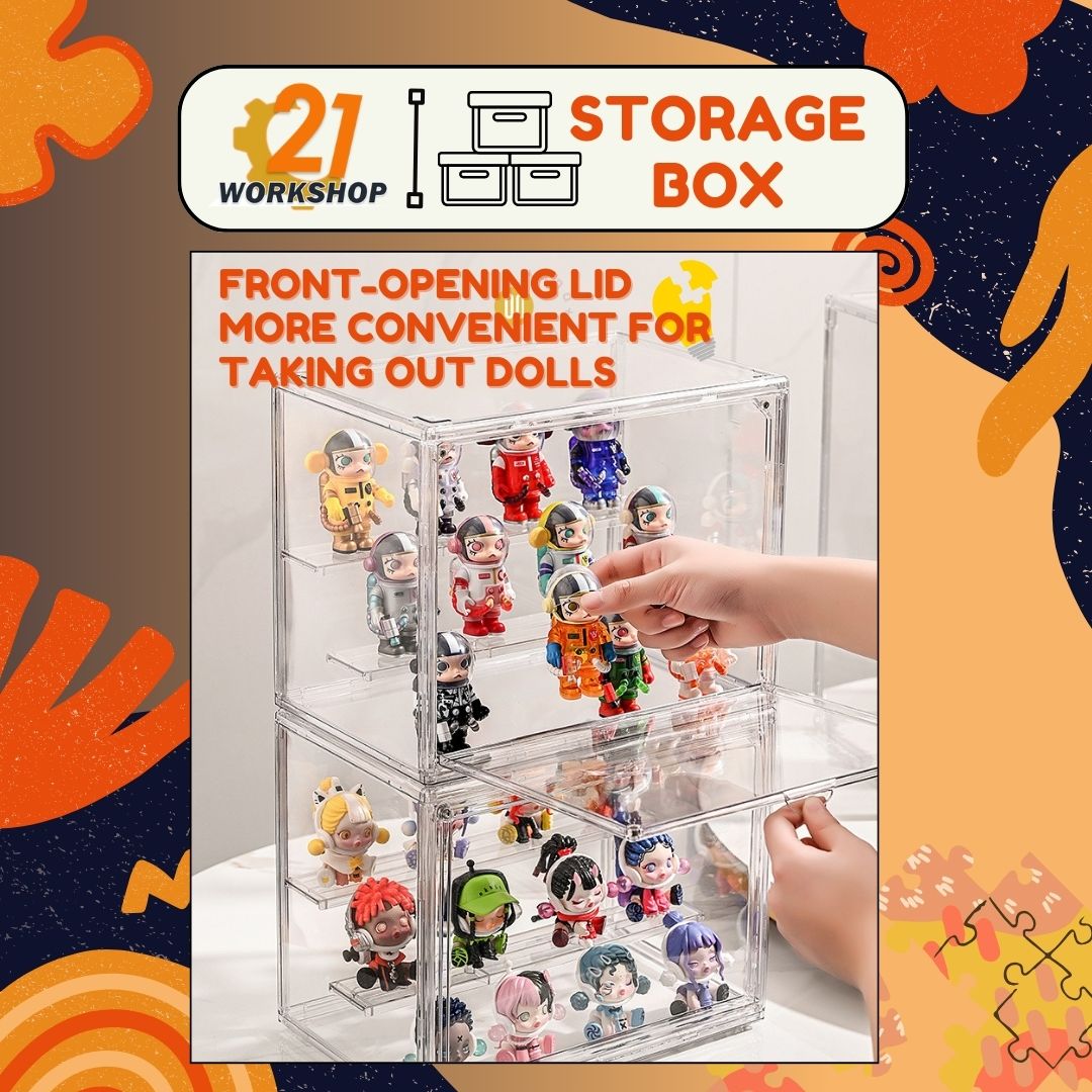 Transparent Stackable Acrylic Storage Organizer Display Case for Toys ...