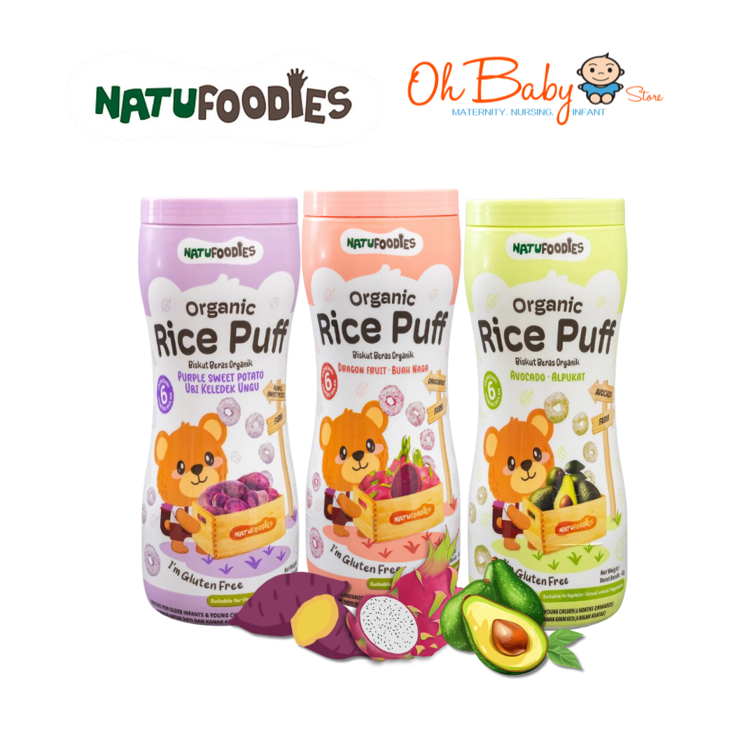 Natufoodies Organic Baby Rice Puff 6m+ (42g) | Shopee Malaysia
