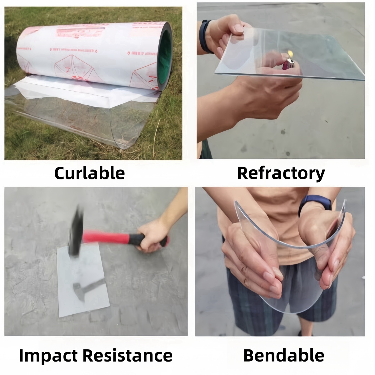 Flat Transparent Roof PC Material / Atap Cerah Lutsinar Rata 1mm ...
