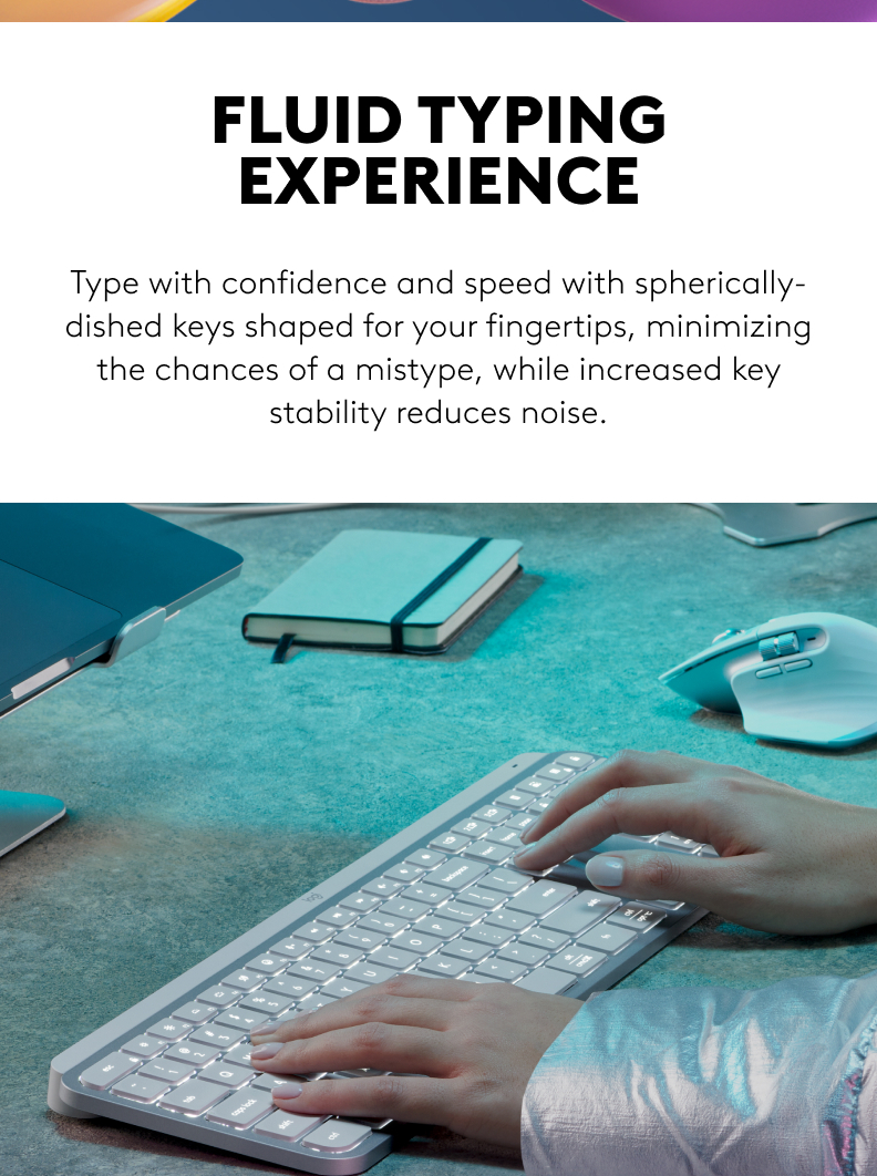 Logitech MX Keys S Wireless Keyboard, Low Profile, Fluid Precise Quiet ...