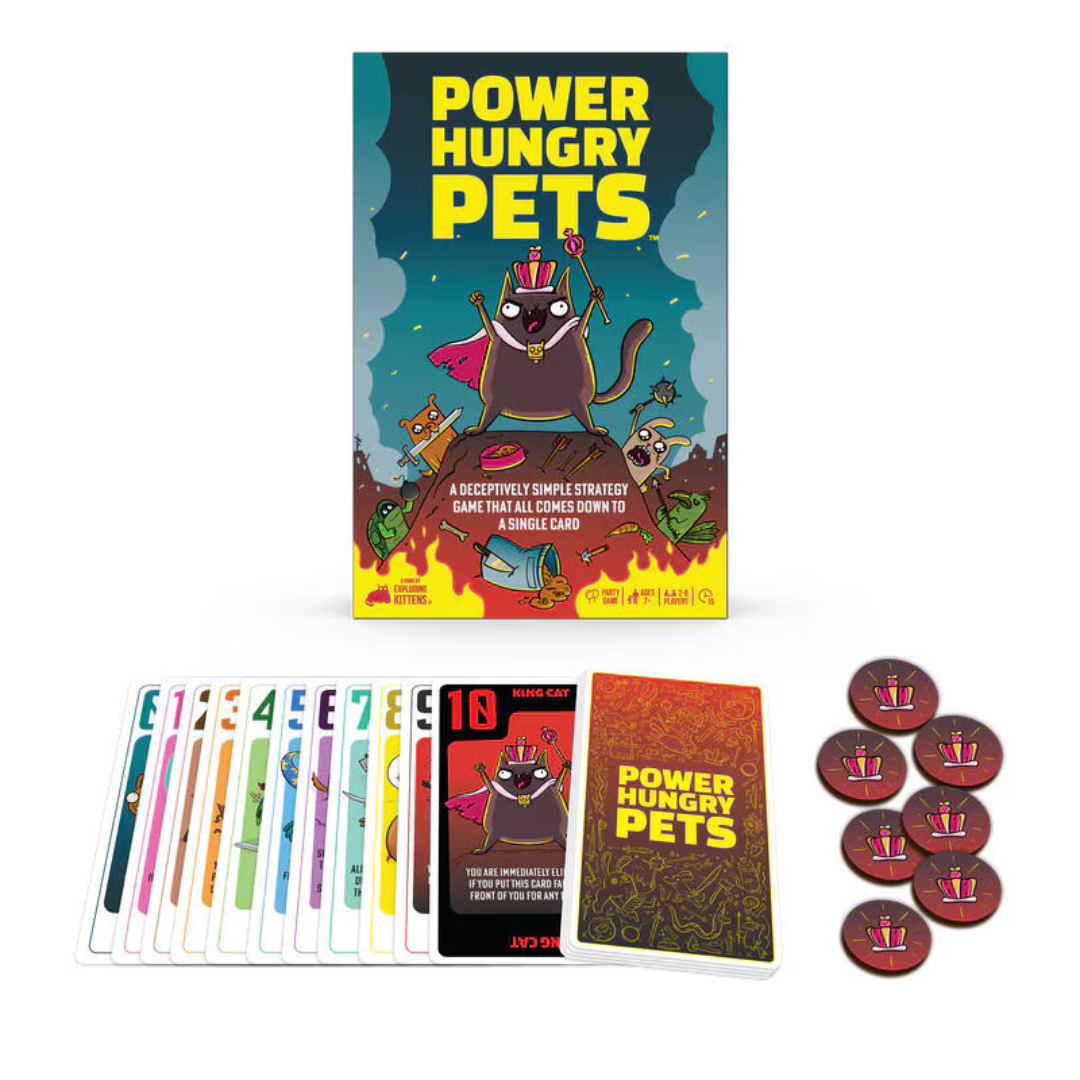 Exploding Kitten Power Hungry Pets Fun Strategy Card Game Board Game ...