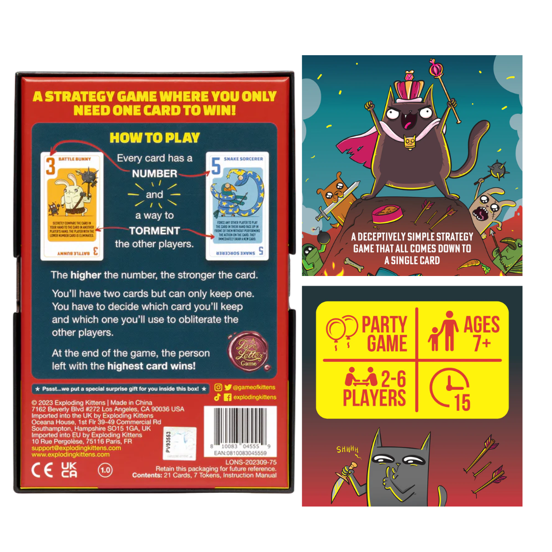 Exploding Kitten Power Hungry Pets Fun Strategy Card Game Board Game ...
