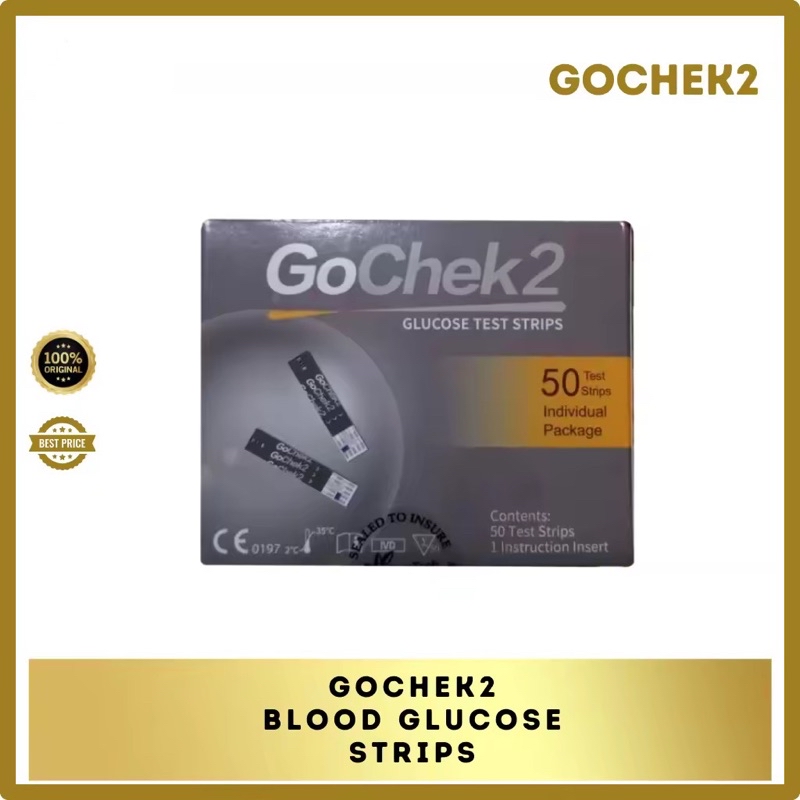 [FULL SET 50] GoChek2 Blood Glucose Meter and Test Strips and Lancets ...