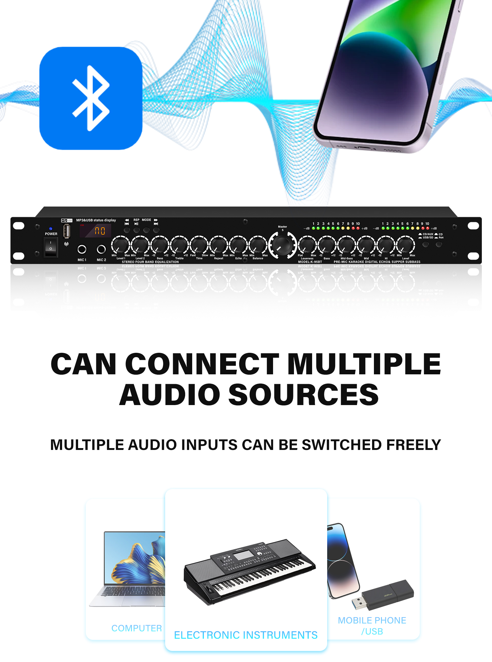Effector built-in DSP pre-effector Adjust sound effects Singing ...