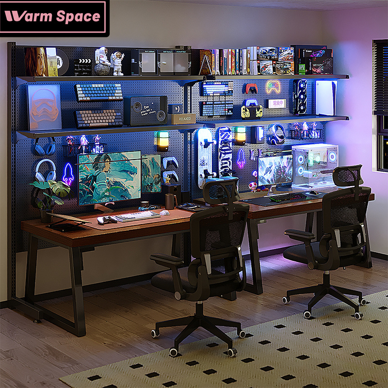 Adjustable Pegboard Rack Gaming Table Rack Book Shelf Pegboard ...