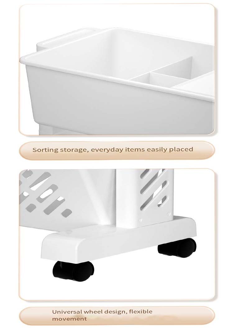 Multi-functional Movable Shelving Side Rack Learning Storage Rack Book ...