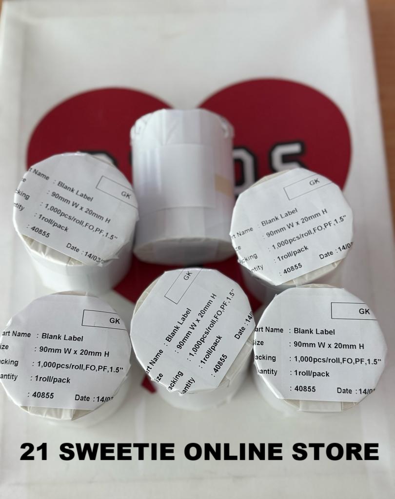 PREMIUM 90x20 Blank Barcode Label Art Paper 1UP AP Sticker Avery Strong ...