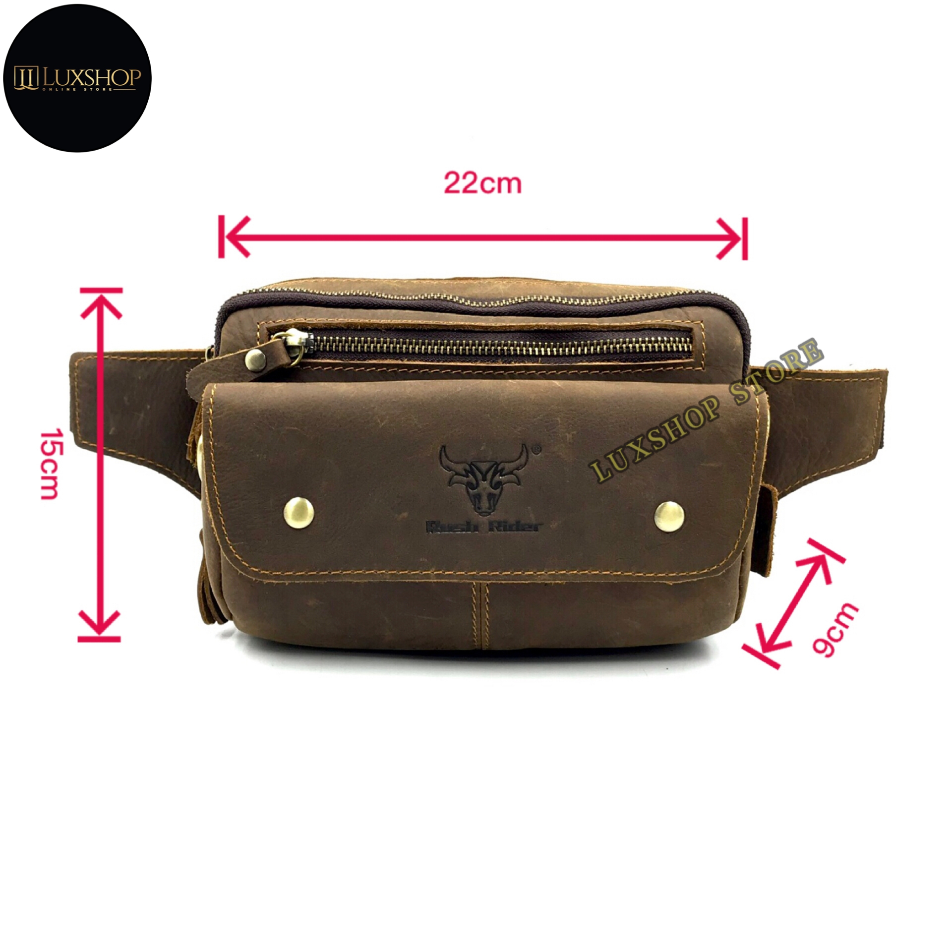 Rush Rider 3Way Use Pouch Bag Full Cow Leather Sling Bag Clutch Men ...