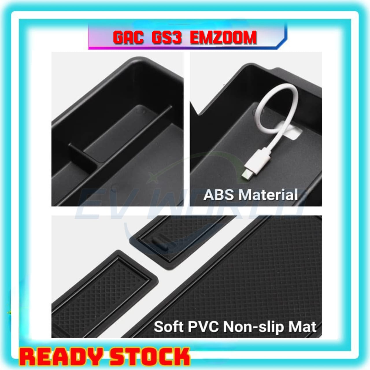 【G269】Kotak Penyimpanan Konsol Tengah GAC GS3 EMZOOM Armrest Storage ...