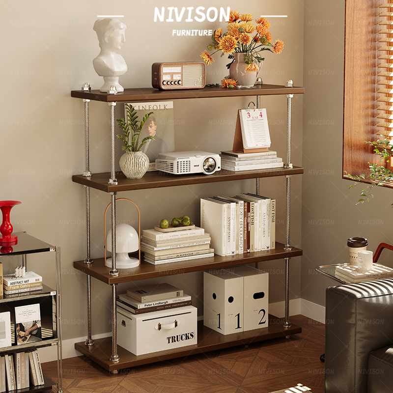 NIVISON Multifunctional Shelf Rack Nordic 3-4 Layers DIY Simple Storage ...