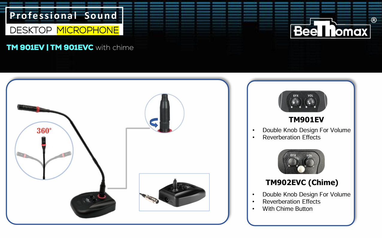 BEETHOMAX [Echo & Chime Function] Gooseneck Paging Conference ...