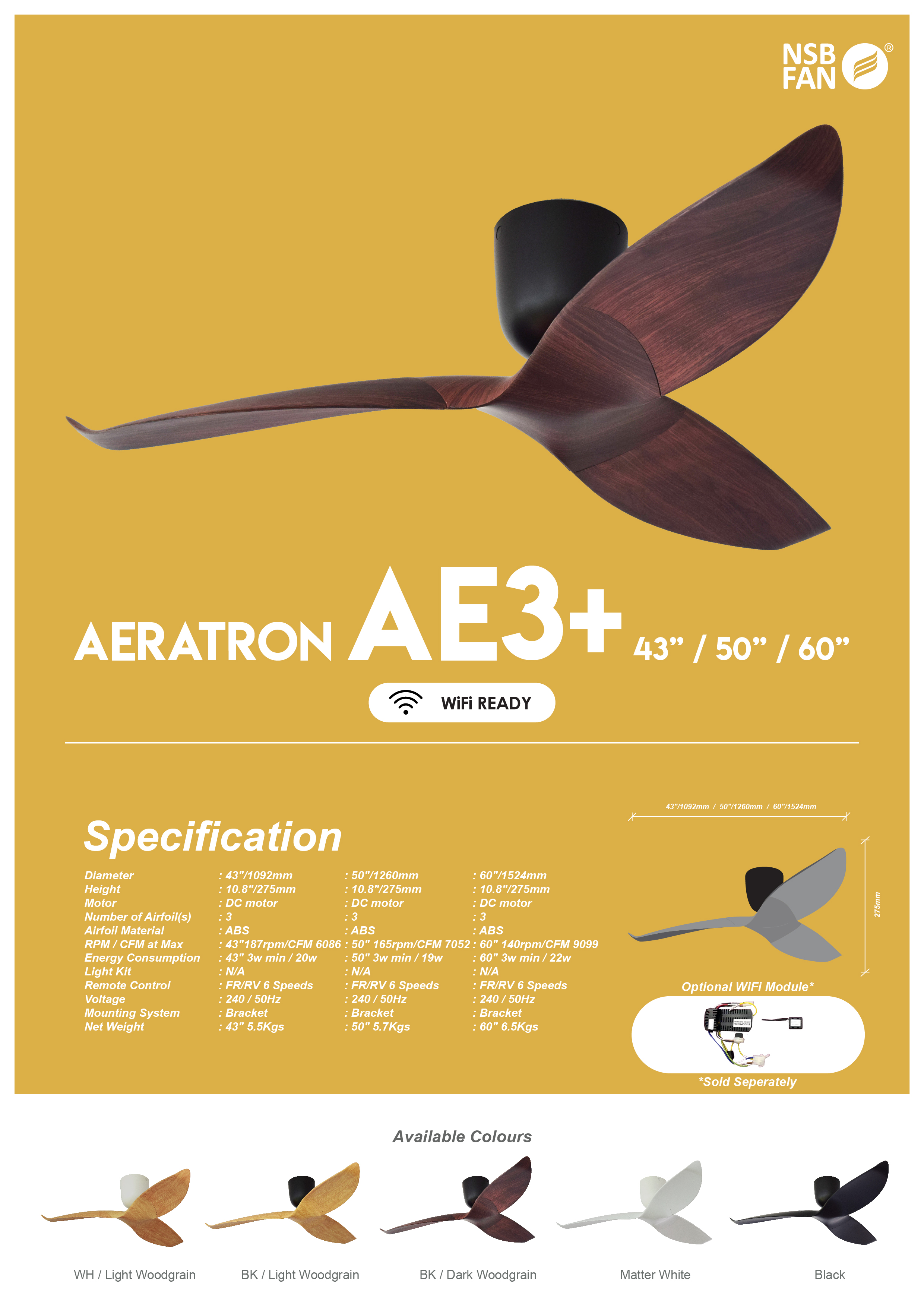 NSB Aeratron AE3+ WIFI 43'' 50