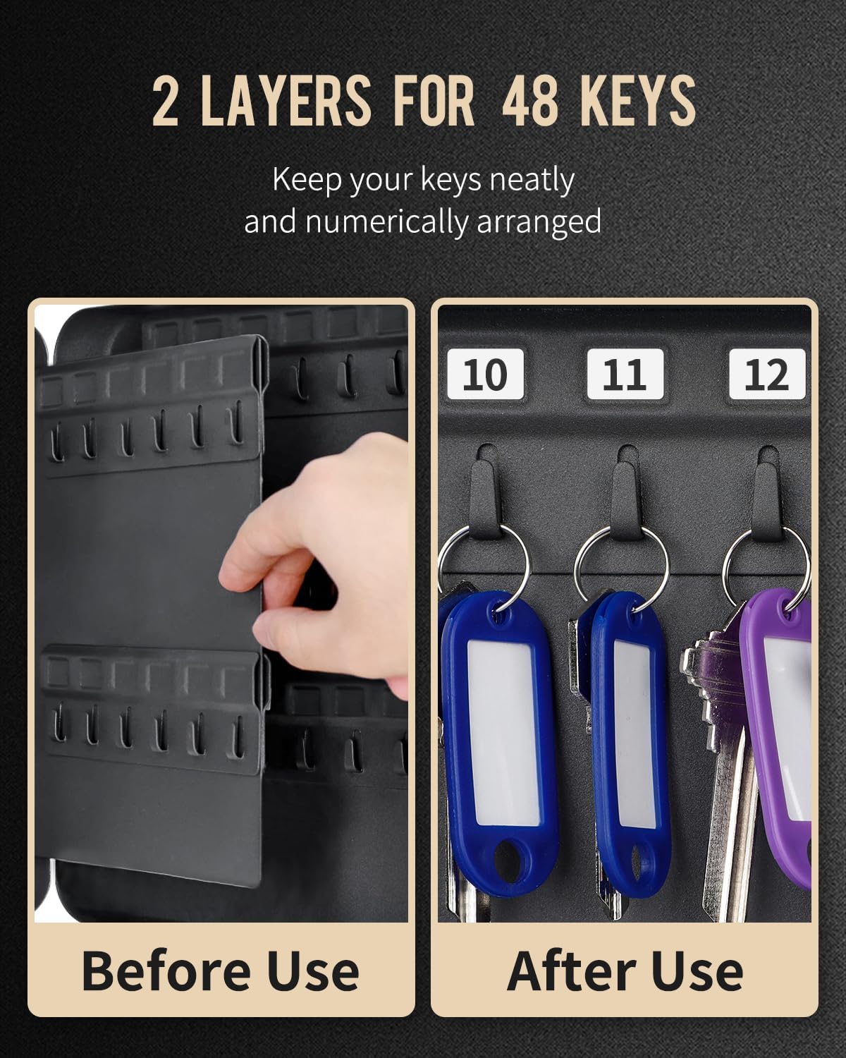 Key Box Password Lock Metal Keys Holder Safety Storage Wall Mounted ...