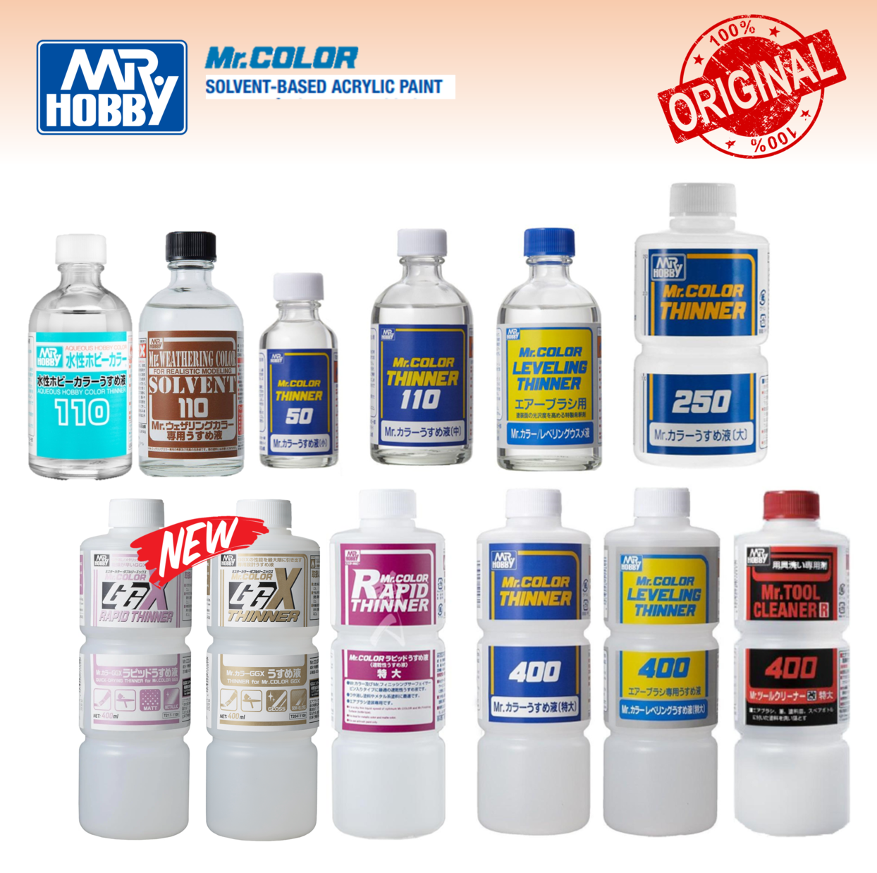 Mr.Hobby Gundam Color Thinner Leveling Aqueous Thinner Cleaner Thinner ...