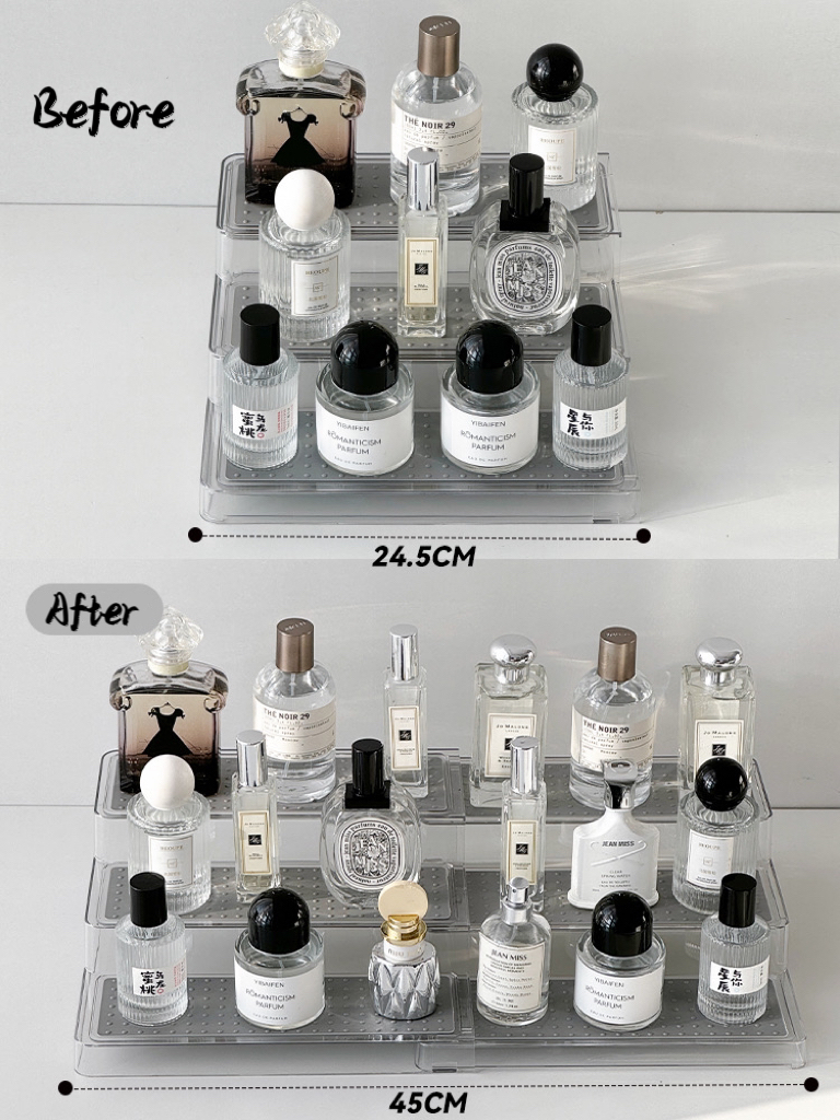 Scalable Perfume Organizer 3-layer Ladder Acrylic Perfume Display Rack ...