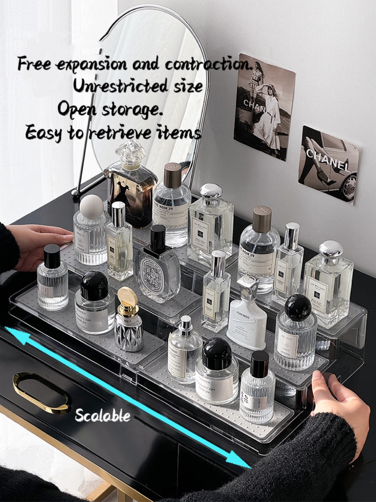 Scalable Perfume Organizer 3-layer Ladder Acrylic Perfume Display Rack ...