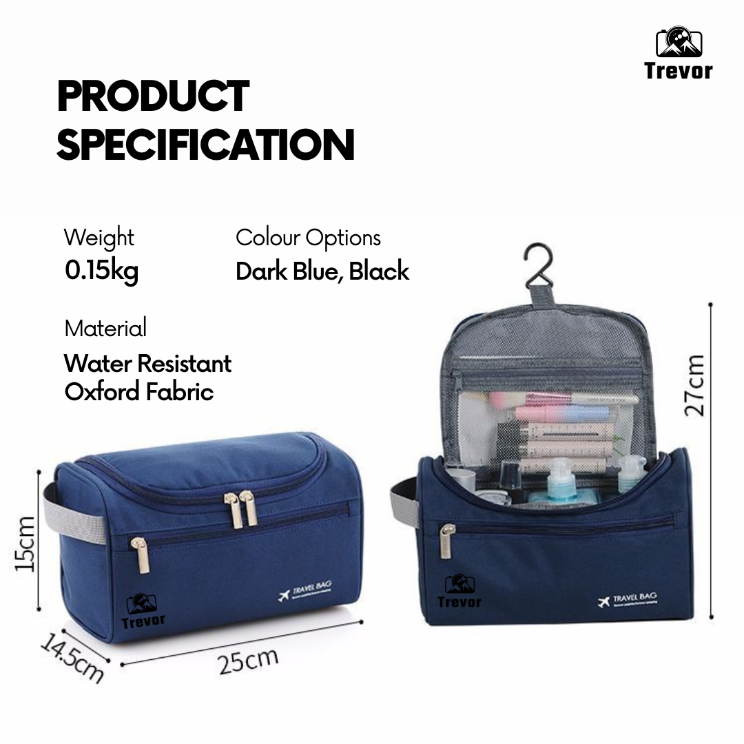 TREVOR Universal Toiletry Bag - Men Large Waterproof Kalis Air 防水 ...