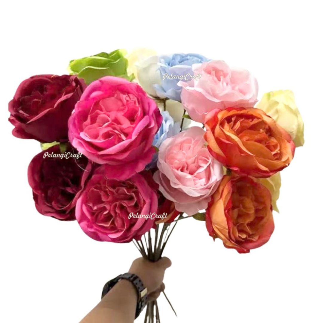 ENGLISH AUSTIN ARTIFICIAL FLOWER Bouquet Living Home Decor Decoration ...