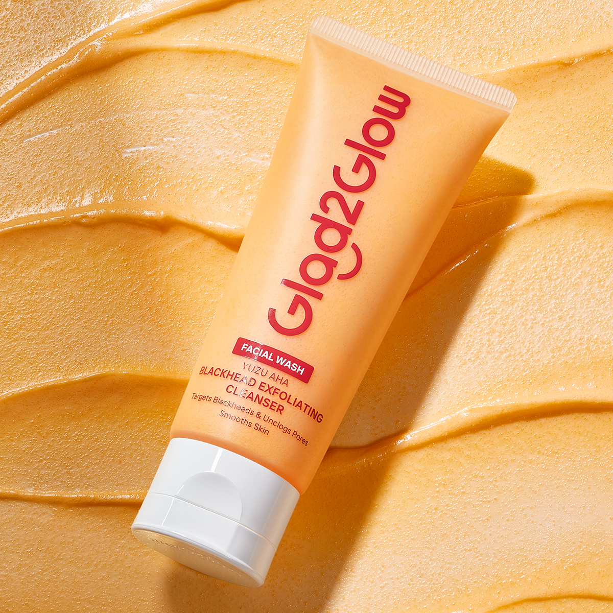 Glad2Glow Yuzu AHA Blackhead Exfoliating Cleanser 70ml Gently