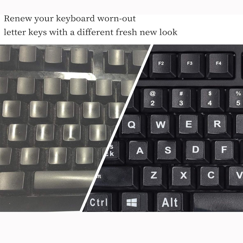 English Keyboard Stickers Letters Replacement Stickers Universal for ...