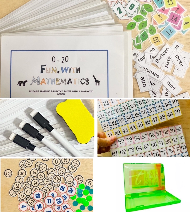 Numbers 0-20 A4 Sized 50pcs Reusable Laminated Practice Worksheets ...