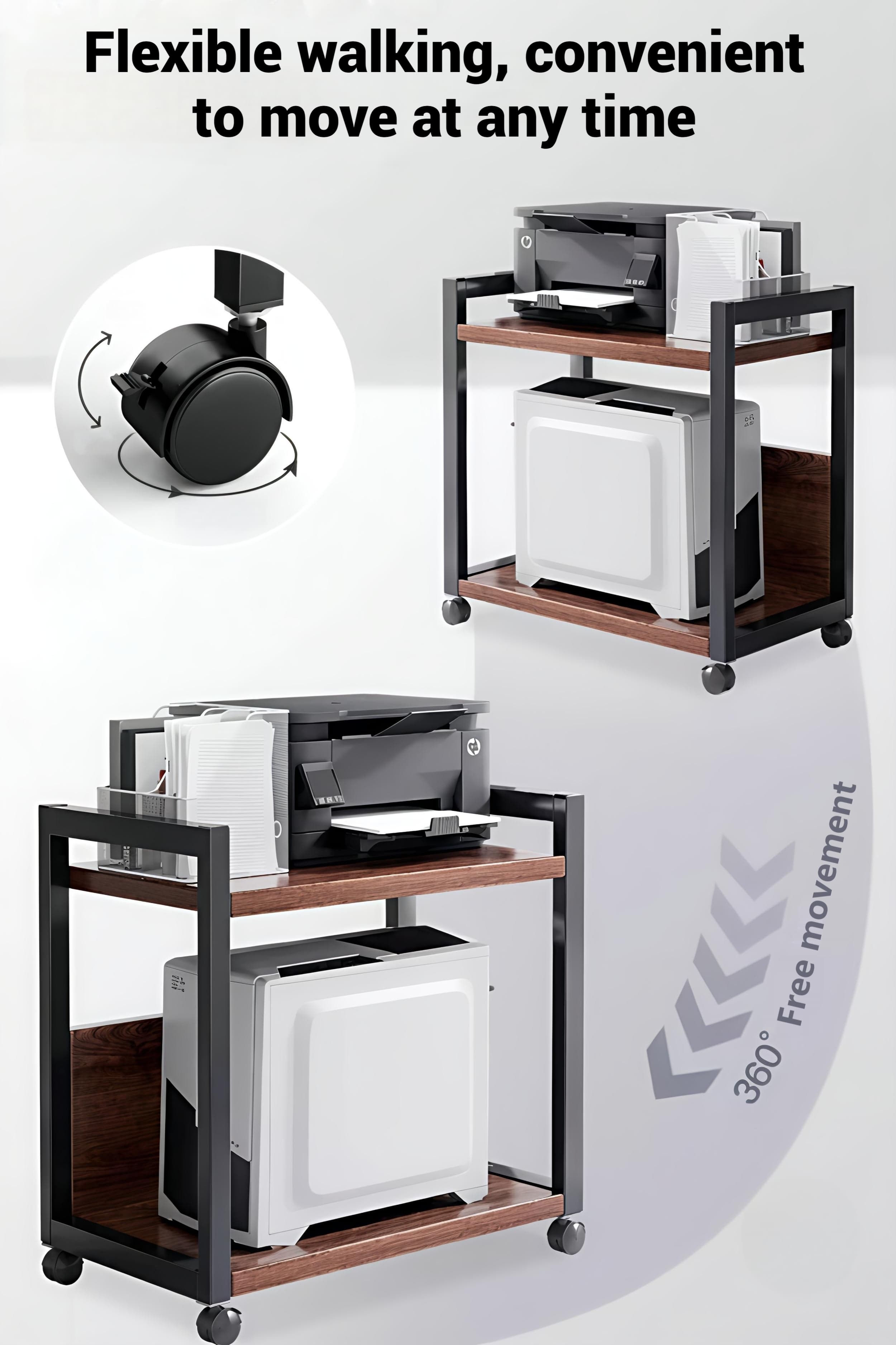 Storage Rack With Wheels Multi-Layer File Rack Home Kitchen Rack ...