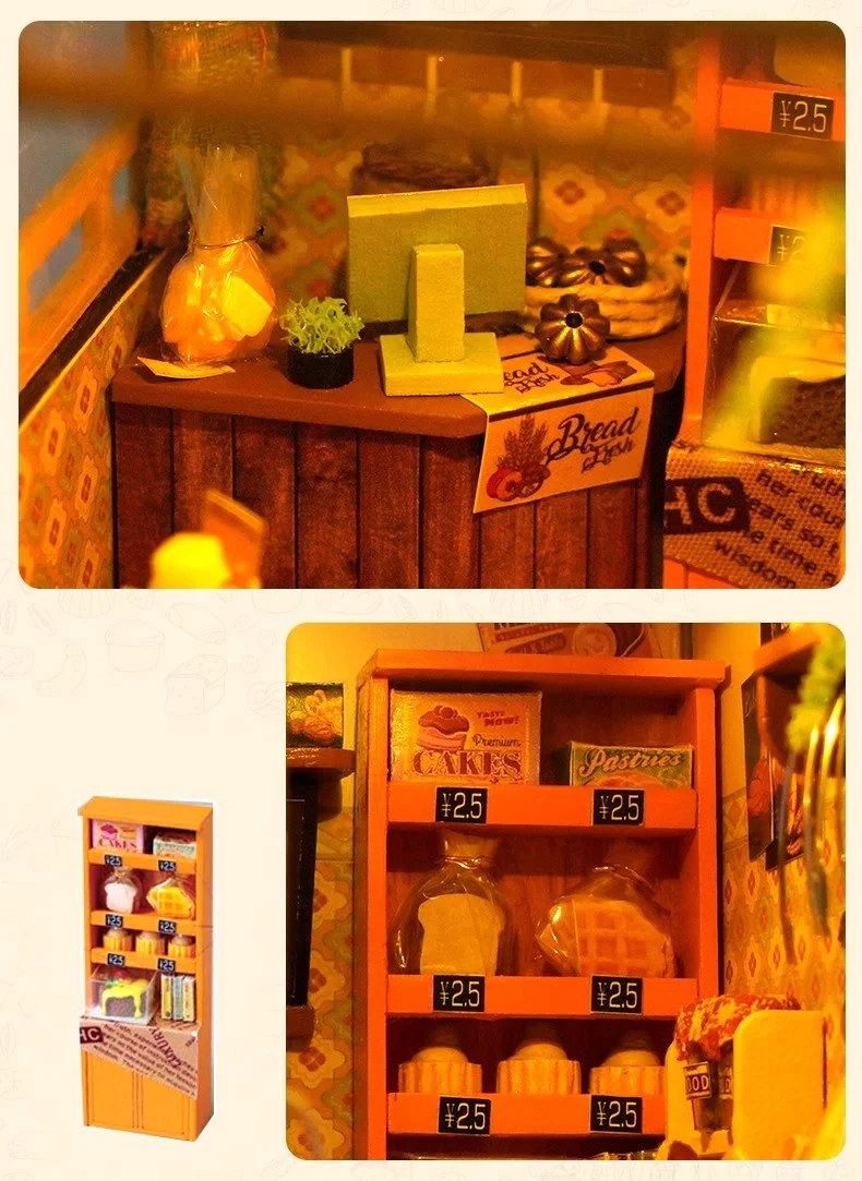 Booknook Baking Diary TL7 with Light 3D Wooden Puzzle Book Nook DIY ...