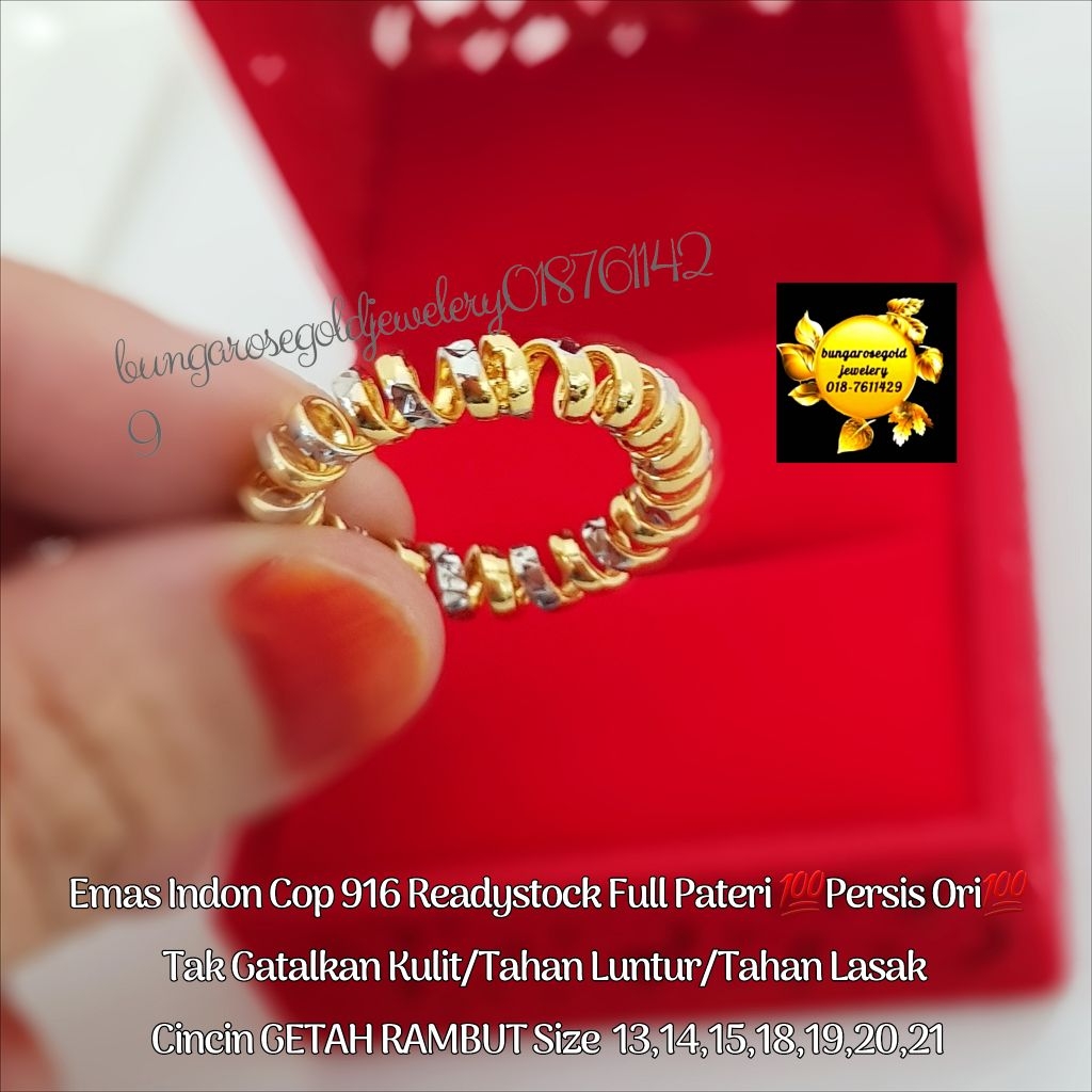 🔥Emas Indon Cop 916 Readystock Full Pateri 💯Persis Ori💯 Tak Gatalkan ...