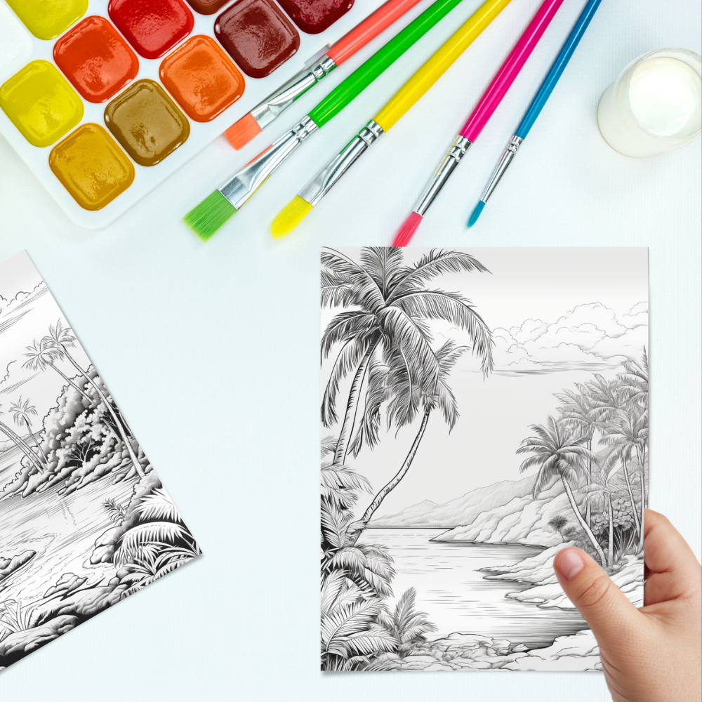 [PDF] 300 Tropical Paradise Coloring Pages For Adults | Shopee Malaysia