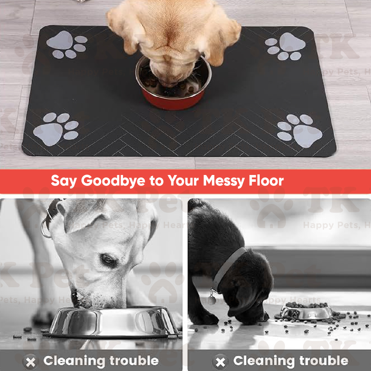 PREMIUM QUALITY Pet Food Mat Pet Feeding Mat Pelapik Makanan Kucing Mat ...
