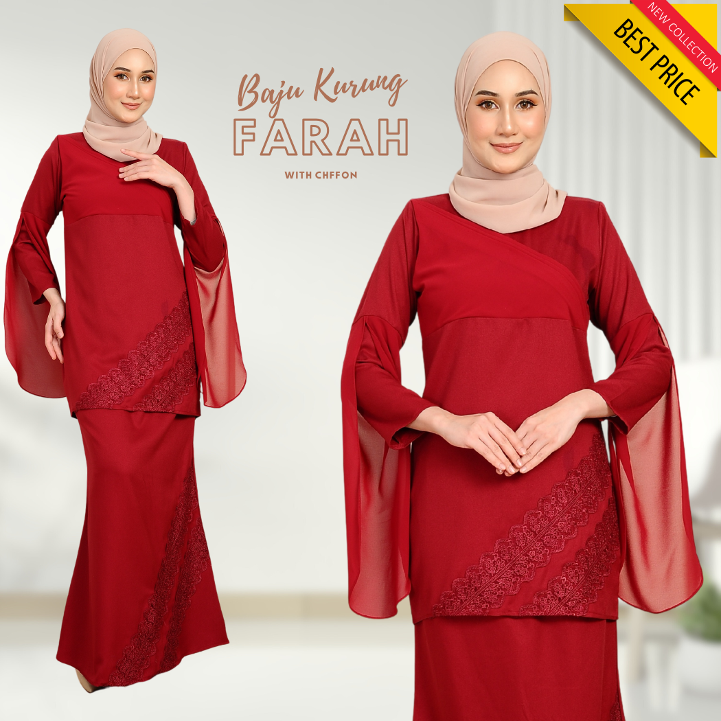 New Arrival Baju Kurung Farah with beautiful Lace by Nurul Hidaya ...