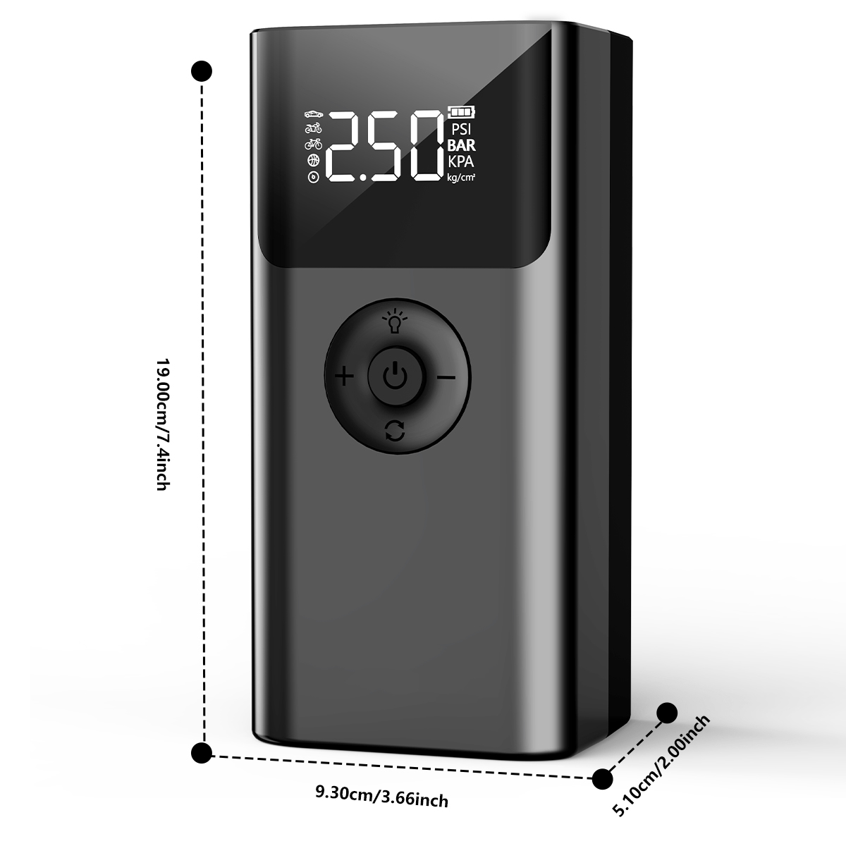4-in-1 Car Jump Starter & Tyre Inflator with Digital Display | Portable ...