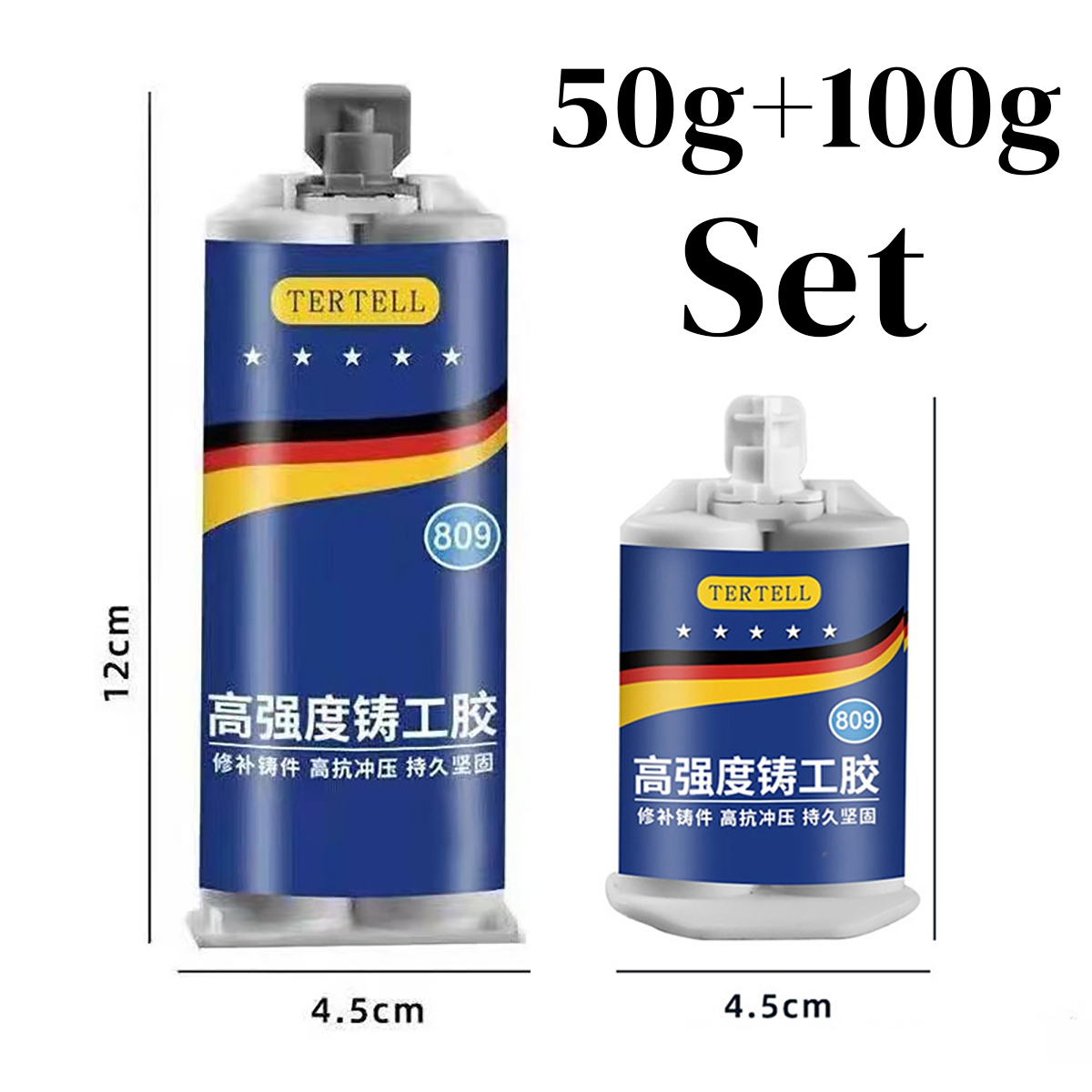 COD Hard As Iron Metal Repairing Casting Adhesive Glue A+B Super Glue ...
