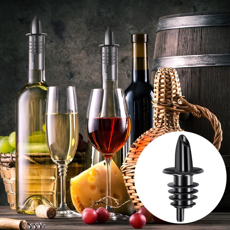 10Pcs Free Flow Liquor Spirit Bottle Pourer Bar Wine Bottle Pourer Pour ...