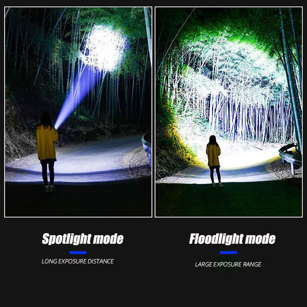 NEW FlashLight Built-in 15000mah battery Spotlights 9km 990000000LM ...