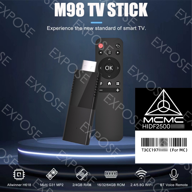 TV Stick M98 Video Stick Android 12.0 Stick TV 4K 4+64G Turns TV into ...